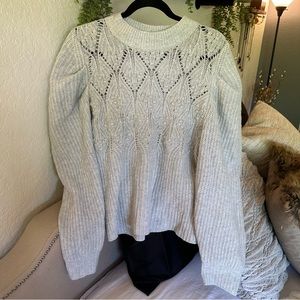 Target Off White Puff Sleeve Sweater